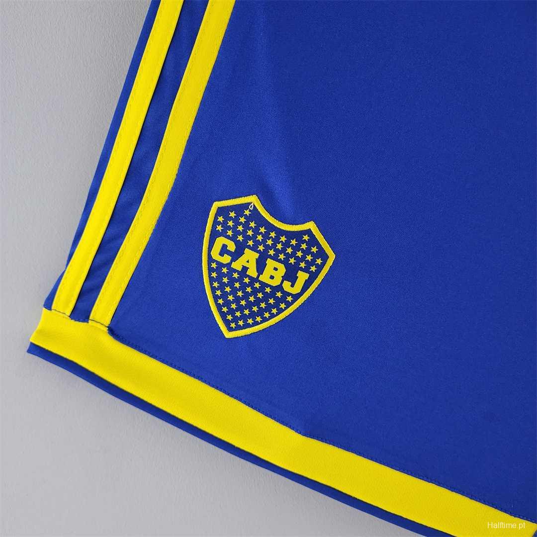 22-23 Boca Juniors Shorts Home Soccer Jersey