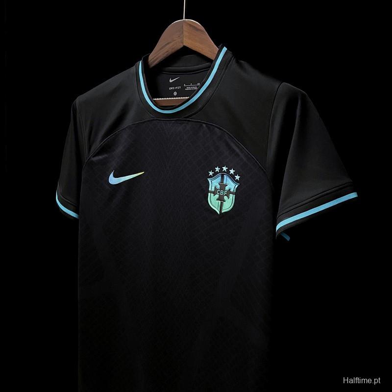 2022 Brazil Black Concept Black Jersey