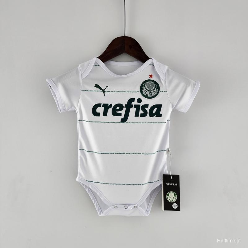 22/23 Palmeiras Away White Baby Jersey 9-12 MONTH KM#0034 9-12 Soccer Jersey