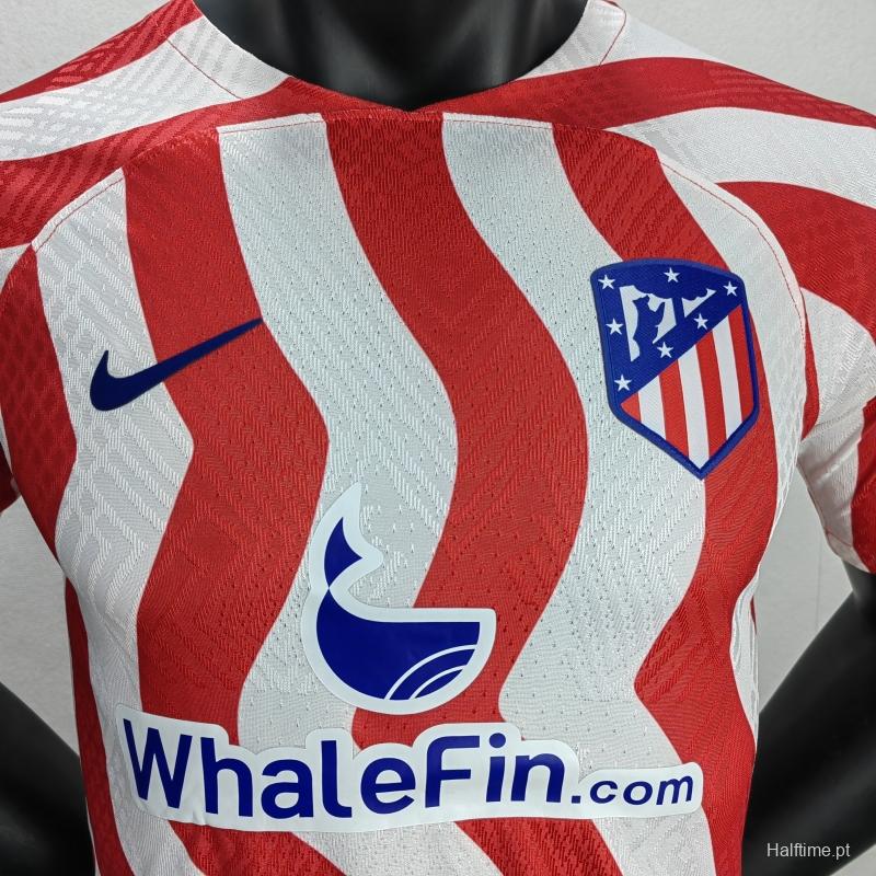 Player Version 22/23 Atletico Madrid Home Soccer Jersey