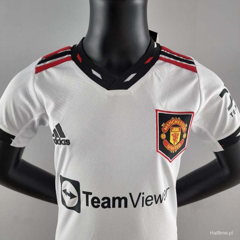 22/23 Kids Manchester United Away SIZE 16-28 Soccer Jersey