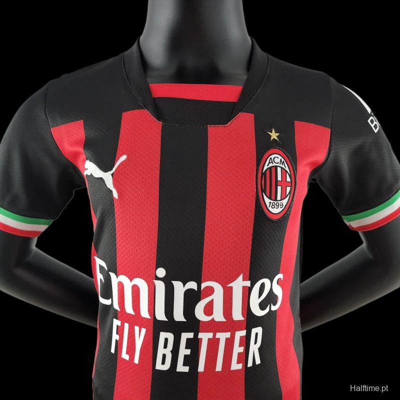 22/23 Kids AC Milan Home SIZE16-28 Soccer Jersey