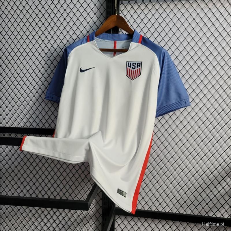 Retro 2019 USA Home Soccer Jersey