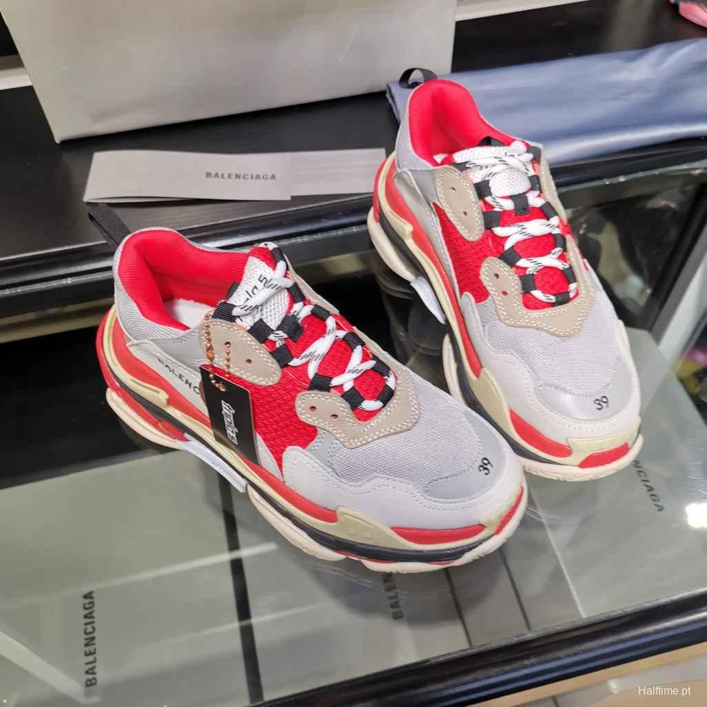 Men/Women Balenciaga Triple S Sneaker Red/Purple Item Ab5580330