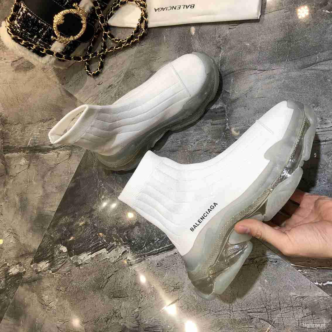 Men/Women Balenciaga Speed White Sneaker Item 6380330