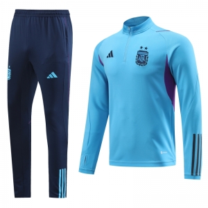 2022 Argentina Sky Blue Zipper Tracksuit