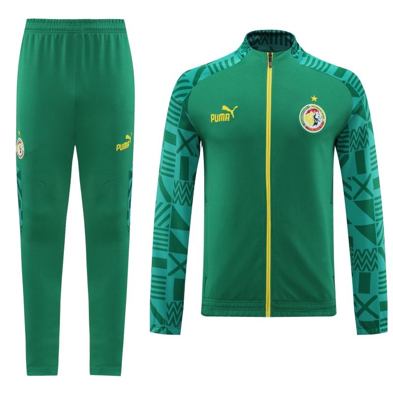 2022 Senegal Green Full Zipper Tracksuit