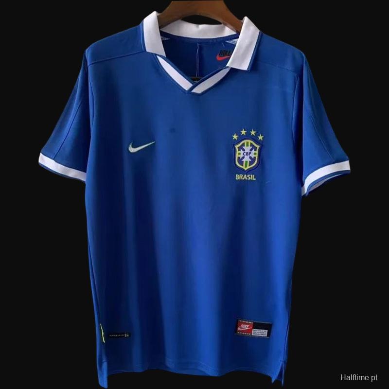 Retro 1970 Brazil Away Blue Jersey