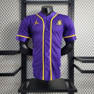 2023 NBA Lakers STATEMENT BASEBALL Purple Jersey