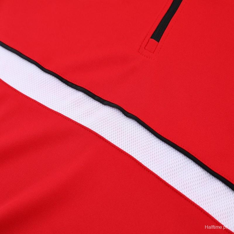 2023 NIKE Red Half Zipper Jacket +Pants