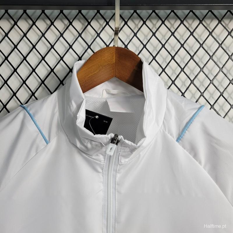 23-24 Real Madrid White Windbreaker