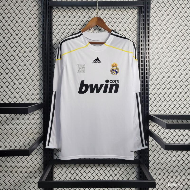 Retro Long Sleeve 09/10 Real Madrid Home Jersey