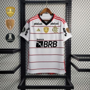 23/24 Flamengo Away Jersey With All Sponsors+Patches