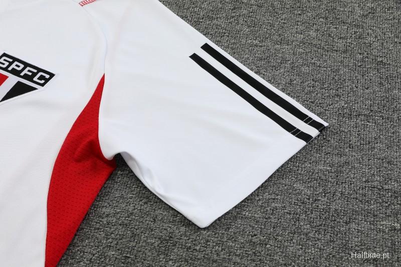 23-24 Sao Paulo White Short Sleeve Jersey+Shorts