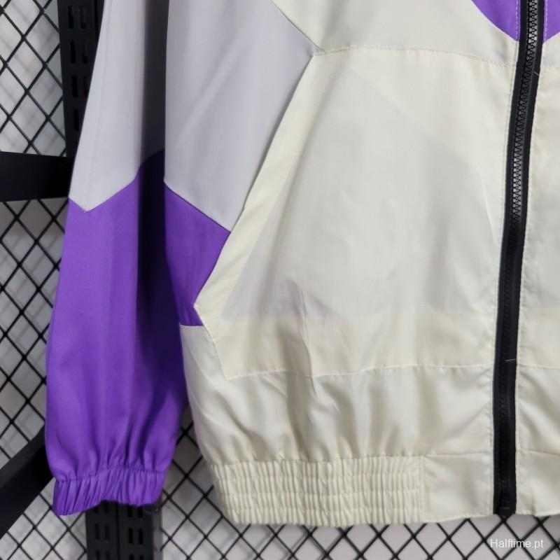 23-24 Juventus White Purple Windbreaker