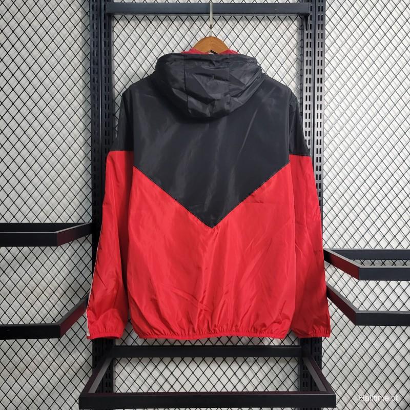 23-24 Flamengo Black Red Windbreaker