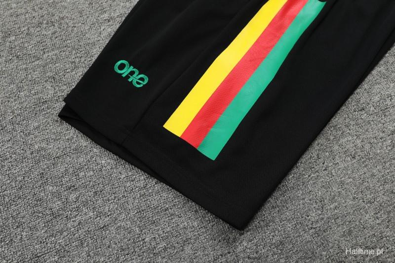 2023 Cameroon Black Short Sleeve+Shorts