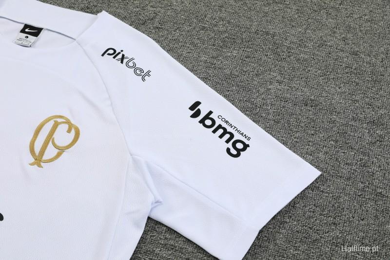 23/24 Palmeiras White Short Sleeve Jersey+Shorts