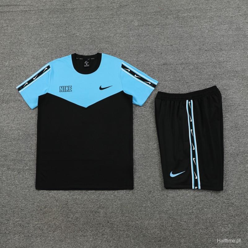 23/24 NIKE Black/Blue Short Sleeve Jersey+Pants