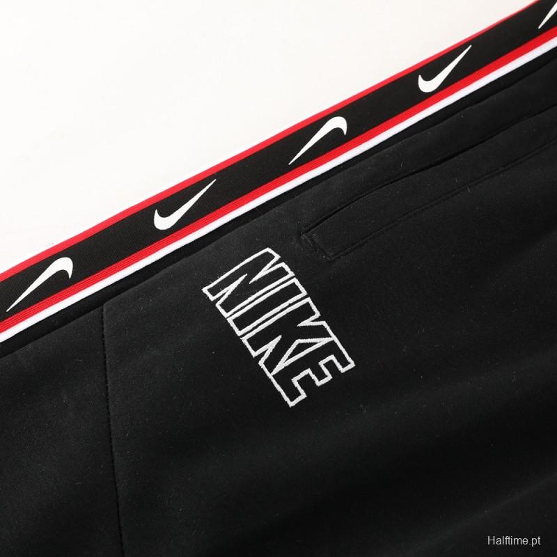 23/24 NIKE Black/Red Full Zipper Hooide Jacket+Pants