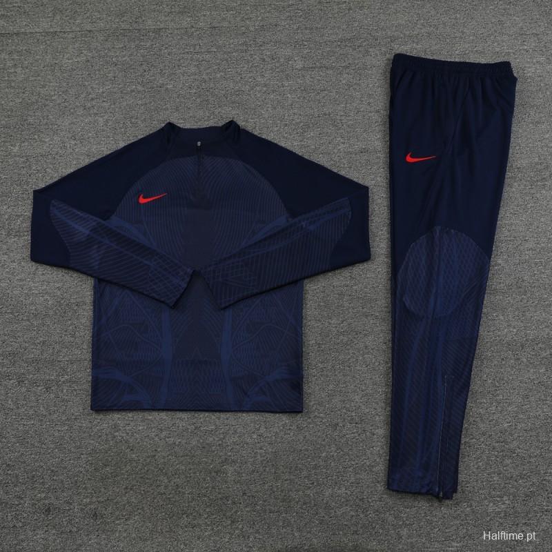 2024 Nike Navy Half Zipper Jacket+Pants