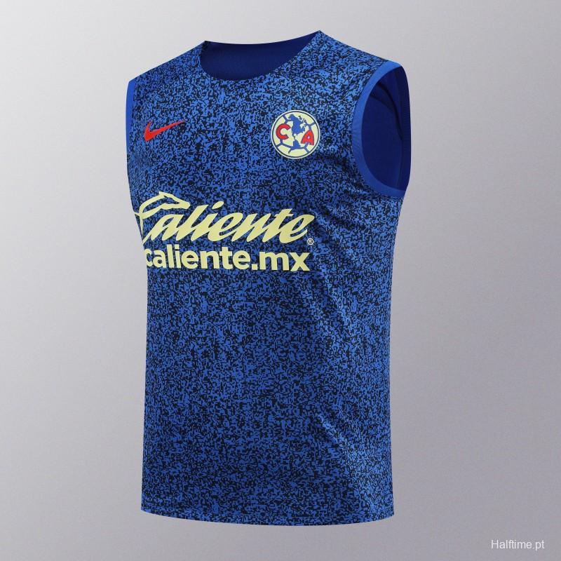 24/25 Club America Blue Vest Jeresy+Shorts