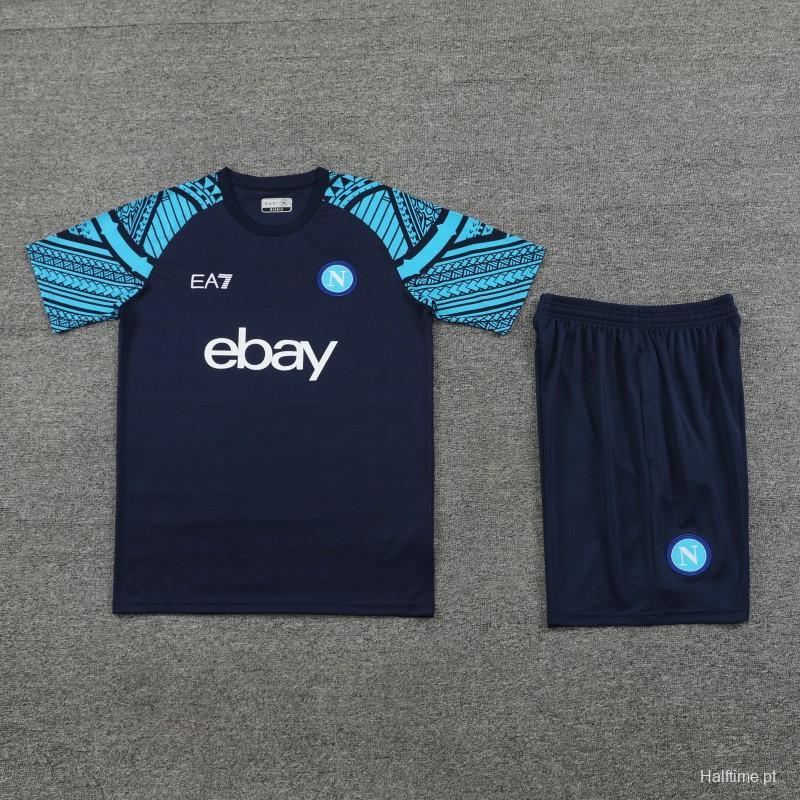 23/24 Napoli Navy/Blue Short Sleeve Jeresy+Shorts