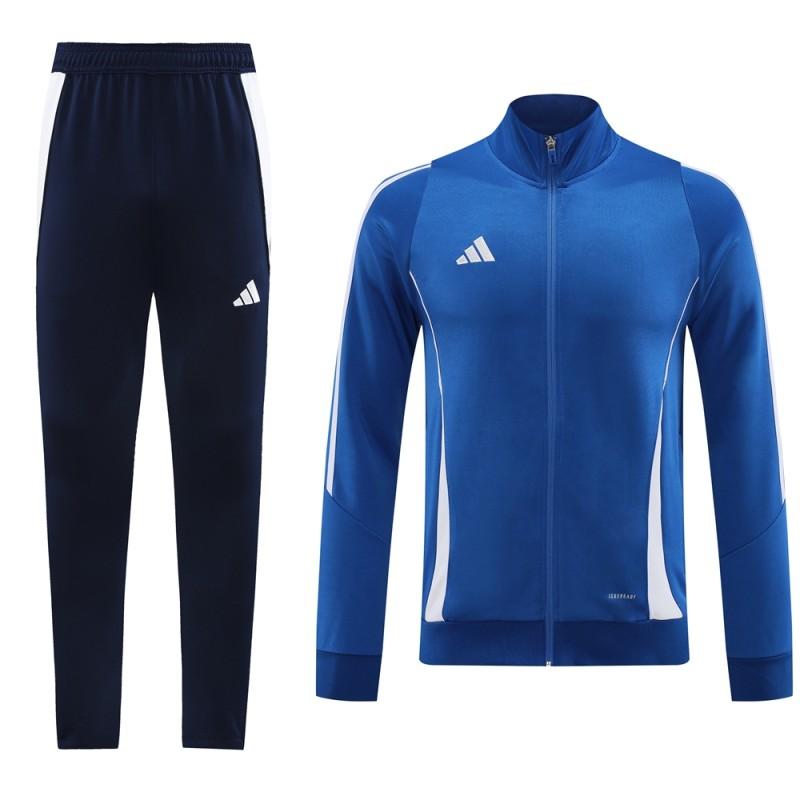 2024 Adidas Blue Half Zipper Jacket+Pants