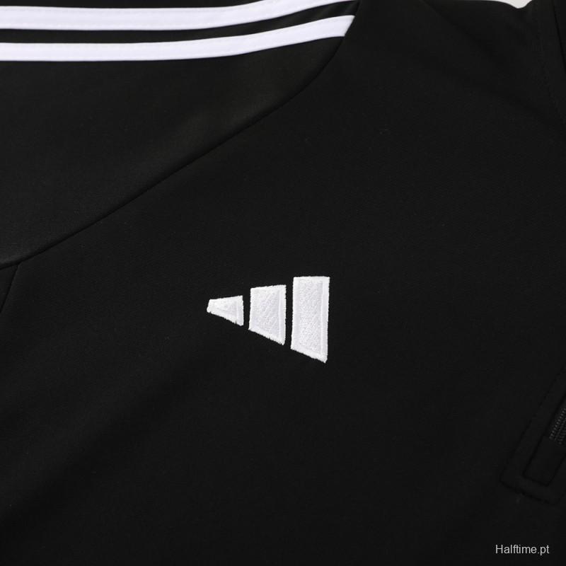 2024 Adidas Black Half Zipper Jacket+Pants