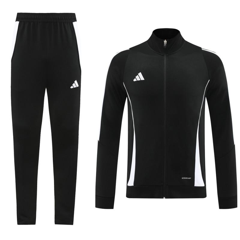 2024 Adidas Black/White Full Zipper Jacket+Pants