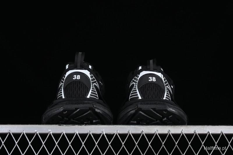 Balenciaga Phantom Sneaker 10th Generation Lace-Up Running Shoes with Transparent Heel Strap - W3XL11090