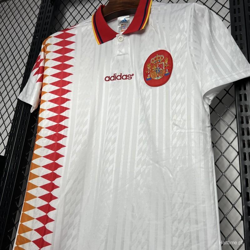 Retro 1994 Spain Away White Jersey