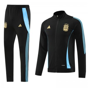 2024 Argentina Black Full Zipper Jacket +Long Pants