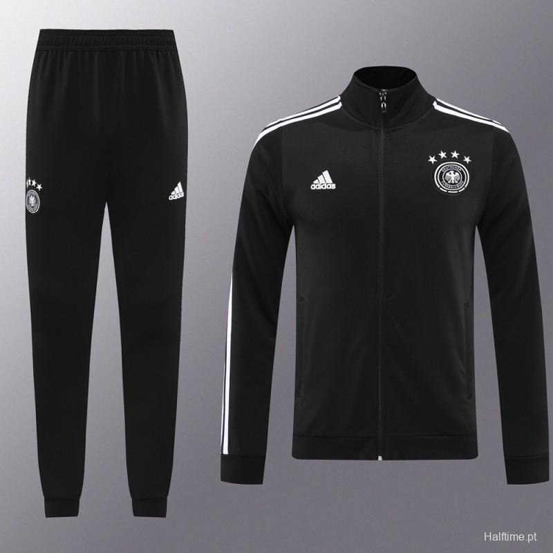 2024 Germany Black Full Zipper Jacket +Long Pants