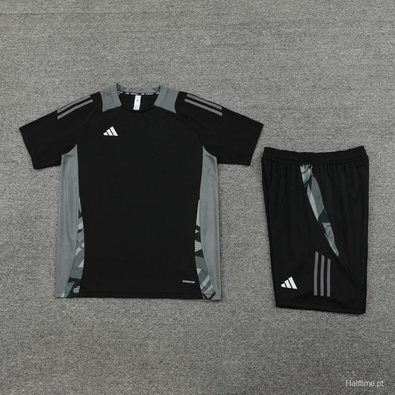 24/25 Adidas Black Short Sleeve Jersey+Shorts