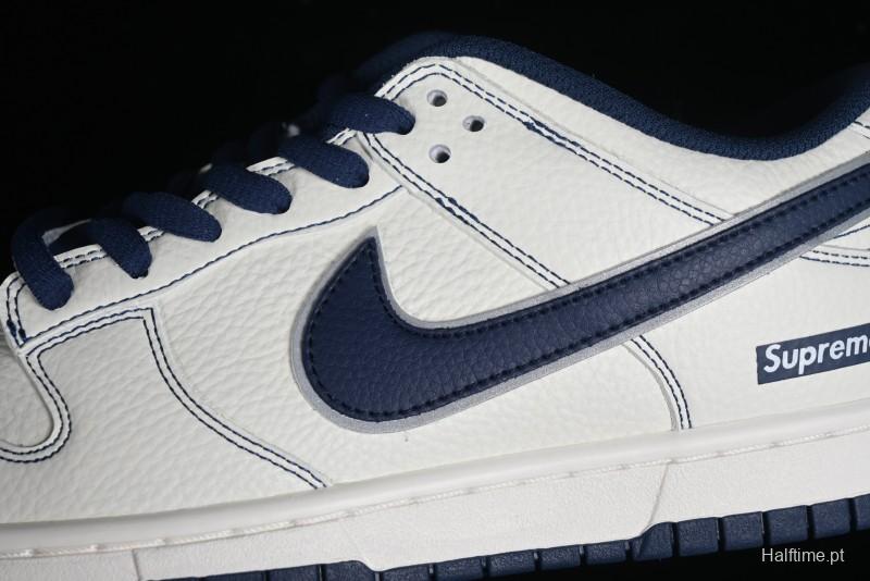 Supreme x Nike SB Dunk Low Deep Blue Colorway Low-Top Casual Skate Shoes - RM2308-238