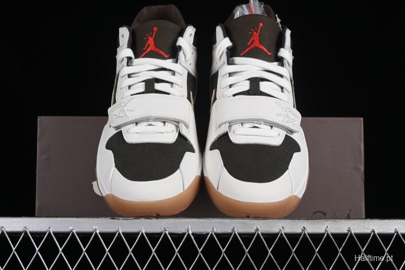 Nike Travis Scott x Jordan Cut The Check AJ1 Basketball Shoes with Velcro Design - FZ8117-100