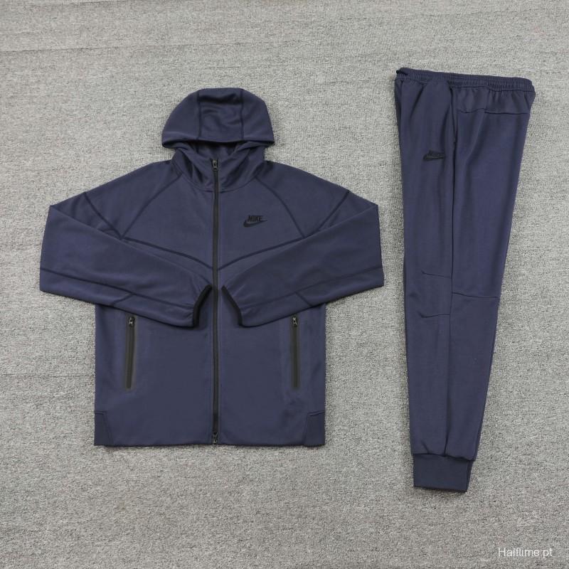 24/25 Nike Navy Hoodie Full Zipper Jacket +Long Pants