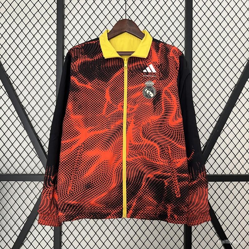 24/25 Real Madrid Yellow/Red Reversible Windbreaker