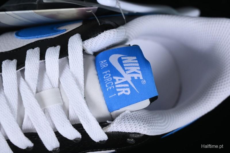 Nike Air Force 1 '07 Low White Black Blue Color Block Casual Sneakers - FN8008-001