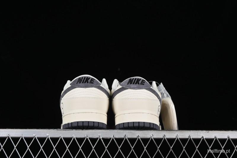 Nike SB Dunk Low Lightning Collaboration - Off White Navy Blue Small Blue Swoosh Anniversary High-End Custom Low-Top Casual Sneakers - XD1688-032