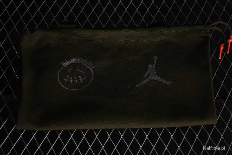 Nike Travis Scott x Jordan Cut The Check AJ1 Basketball Shoes with Velcro Design - FZ8117-200