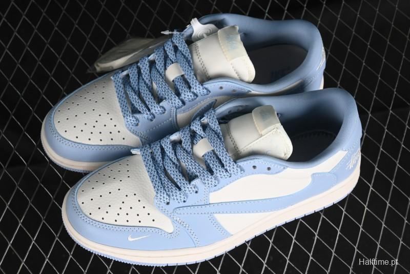Nike Travis Scott x Fragment Design x Air Jordan 1 Low OG SP AJ1 Retro Sneakers - BB6588-101