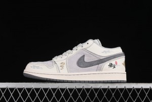 Nike Air Jordan 1 Low Retro Basketball Shoes Custom Black Myth Wukong Design - SJ9950-041