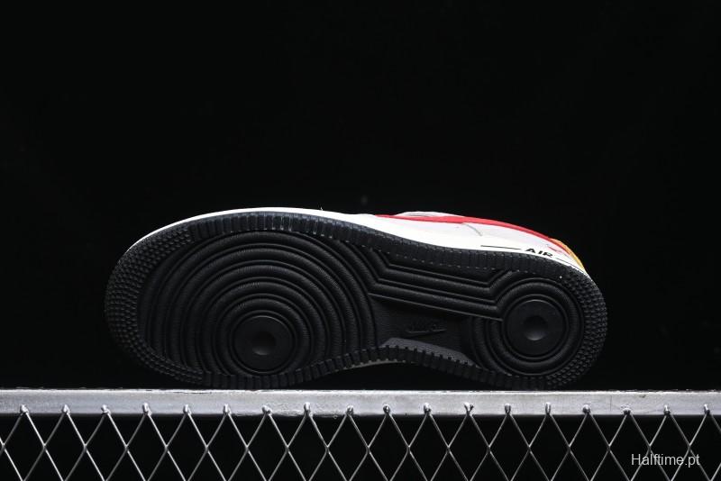 Nike Air Force 1 '07 Low Halloween Collaboration - Red Grey Pig Version Low Top Casual Sneakers - KK1988-020