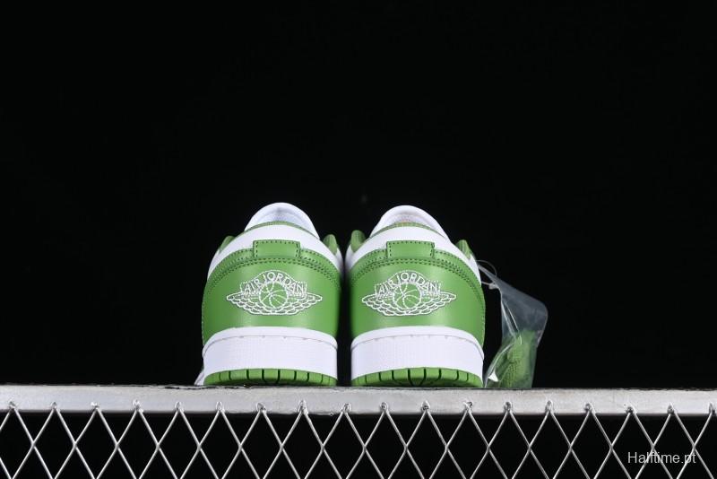 Nike Air Jordan 1 Low AJ1 White Green Low Top Lifestyle Basketball Shoes - HF4823-100