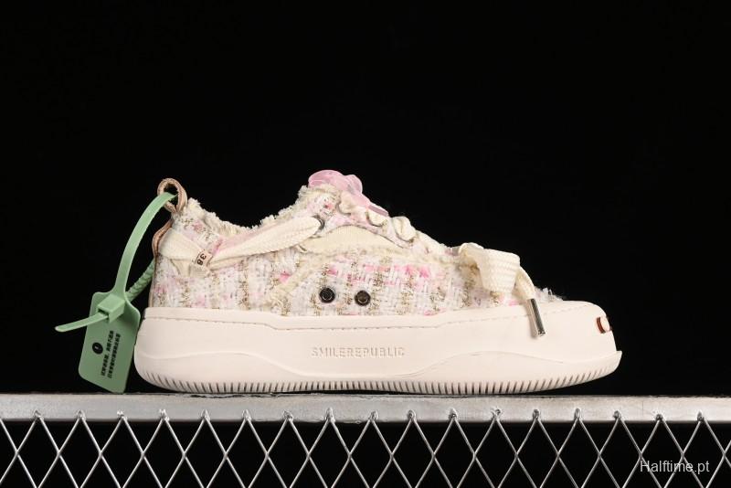 SMILEREPUBLIC SMILE Collection Canvas Sneakers with Thick Sole and Open Toe Design - G.D4