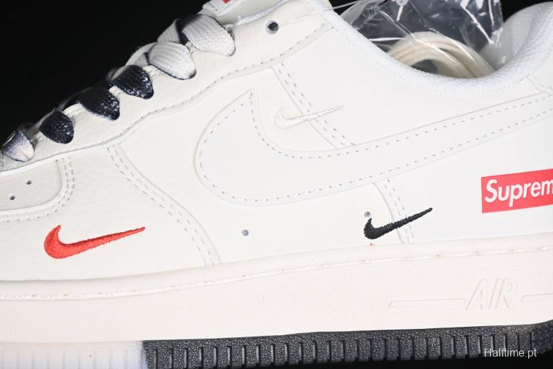 Nike Air Force 1 '07 Low Supreme Collaboration Casual Sneakers with Dual-Color Sole - XZ6188-017