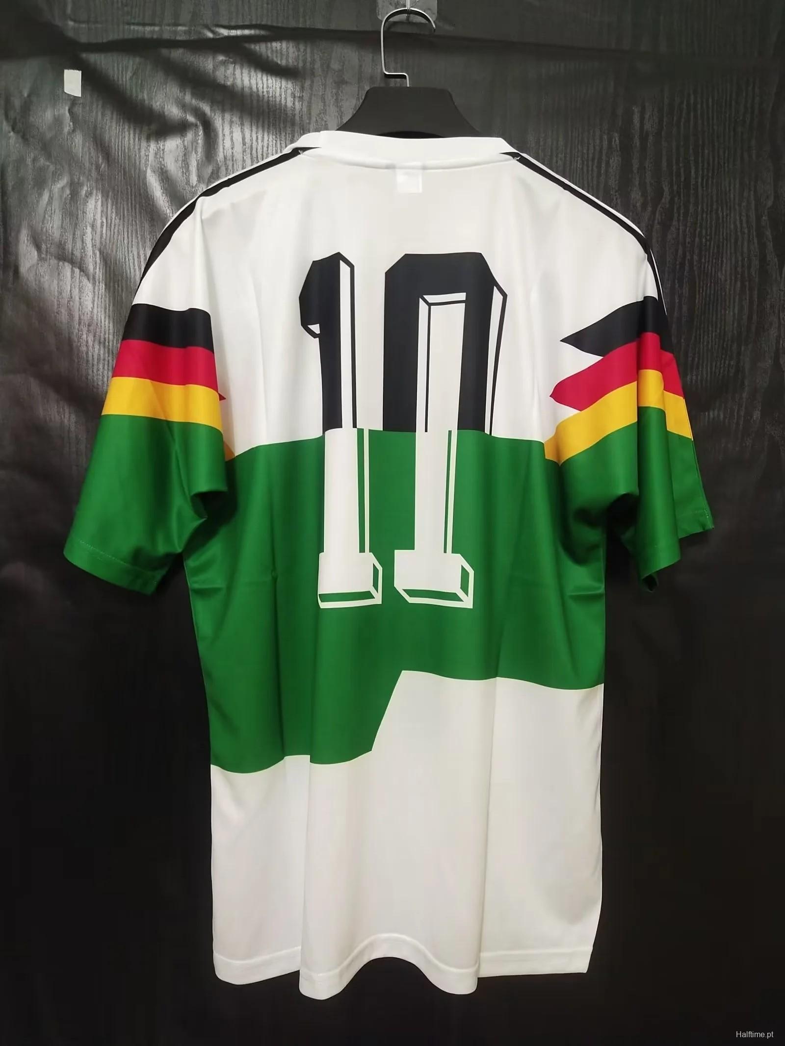 Retro1990 Germany Home With Mash-up Strip green Jersey