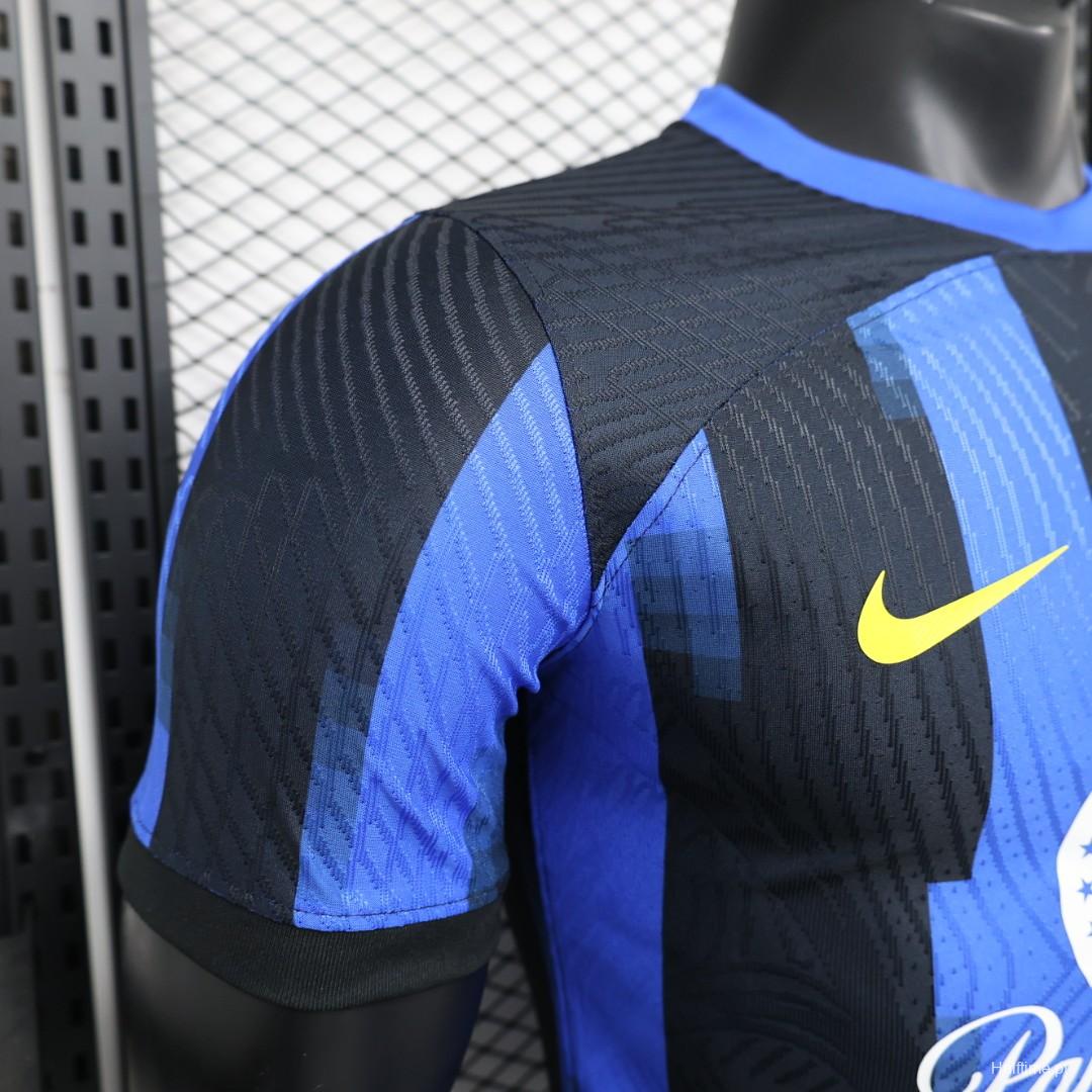 Player Version 23/24 Inter Milan Home Jersey With Paramount Plus Sponsor